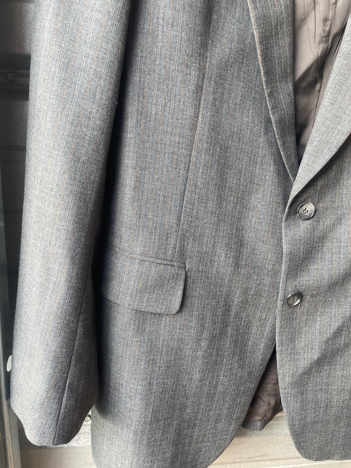 Giacca sportiva blazer gessato grigio vintage Yves Saint Laurent YSL France taglia 42