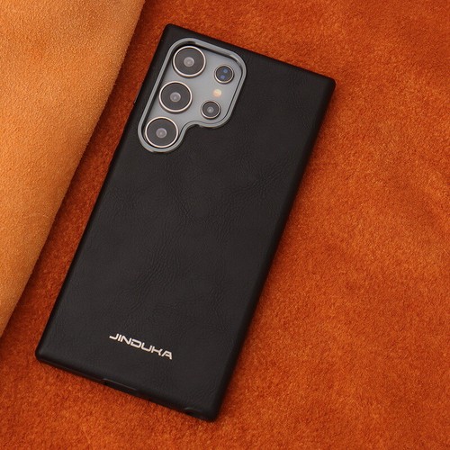 For Samsung Galaxy S24 Ultra Plus S23 Lens Protection Shockproof PU Case Cover