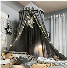 Hommi Lovvi Bed Canopy for Girls, Dreamy Frills Ceiling Hanging Princess Canopy