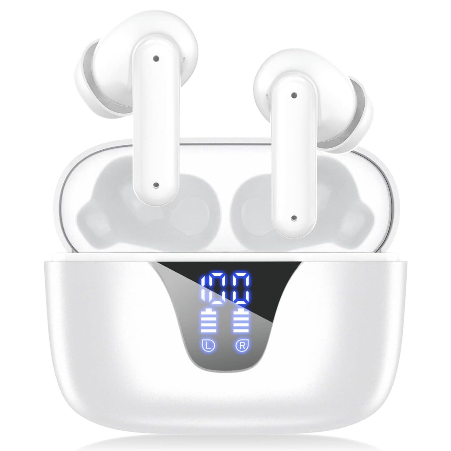 A1 Wireless Bluetooth Earbuds with Charging Case in White-image