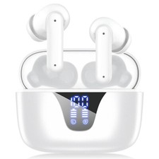 Wireless Earbuds A1 Stereo Earphones Bluetooth Headphones w/Charging Case -White