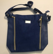 Borsa donna Carla Faustini colore blu tracolla cerniera accento GS2D24