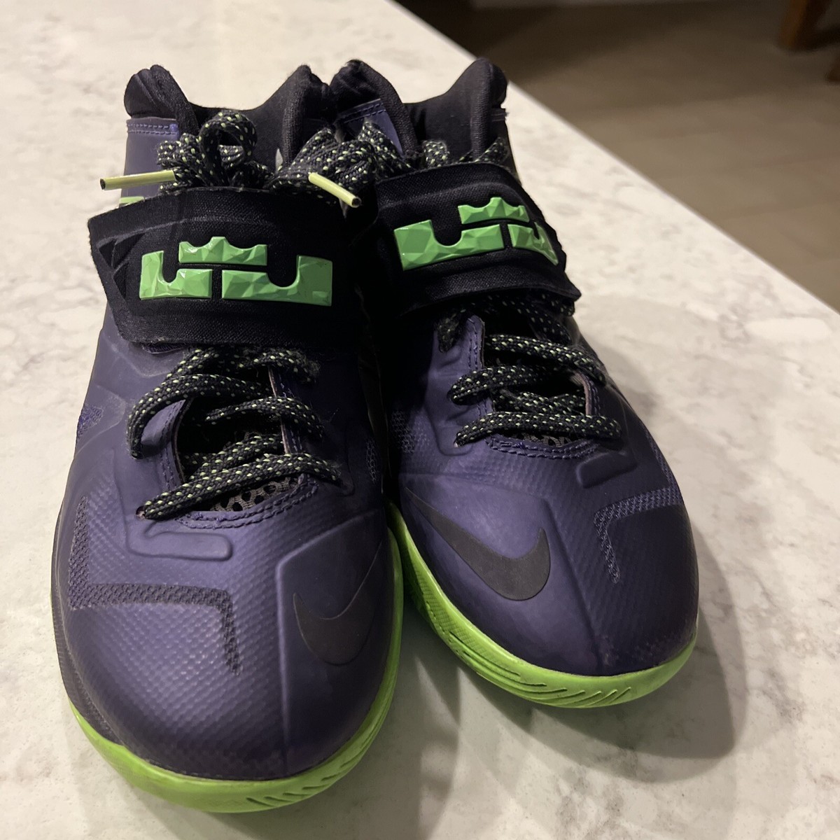 Purple Zoom Soldier Black And Green Lebrons Nike Lebron Zoom