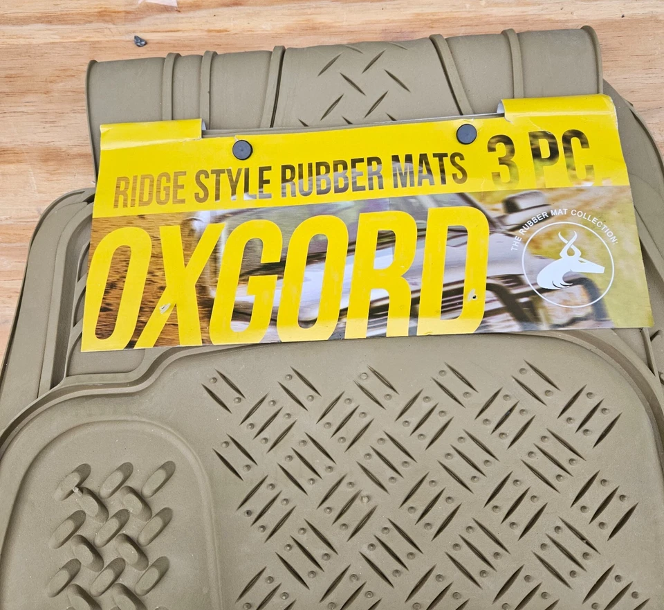 Резиновые напольные коврики OxGord Vehicle Ridge Style BeigeI Motoe детали салона подарок - Изображение 2 из 3