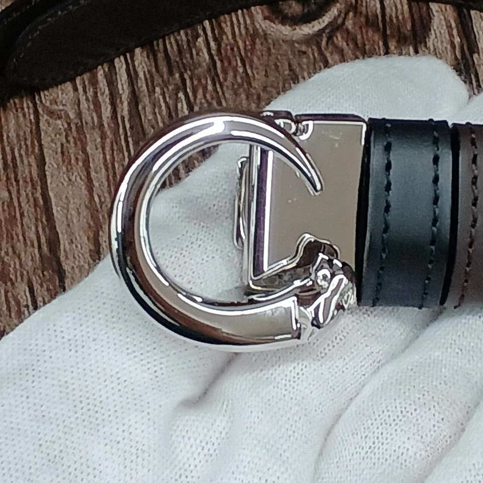 Cinturón de cuero Panthère de Cartier negro plateado herrajes cuero auténtico todo en Phoho Foto 3 de 4