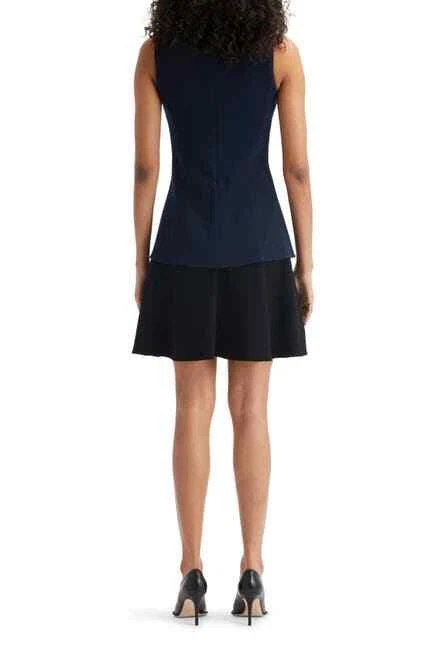 NEW Oscar de la Renta Sleeveless Ruffled Wool Crepe Cocktail Dress - sz 6 #DD356 - Изображение 3 из 4