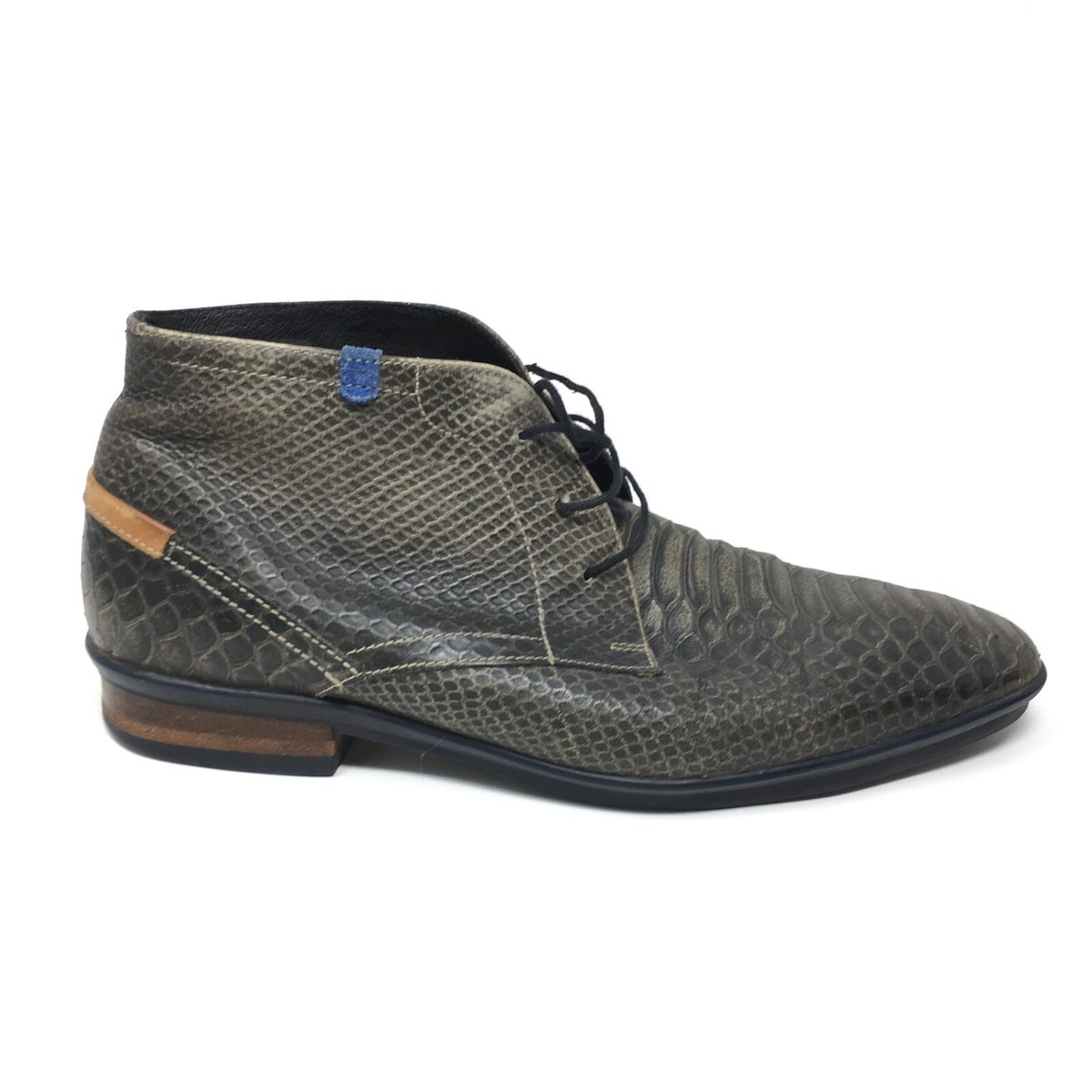 Floris van Bommel Men\'s Chukka Boots Shoes Blue 8.5 Leather Morello Chukka Boot // Brown Suede main image 4