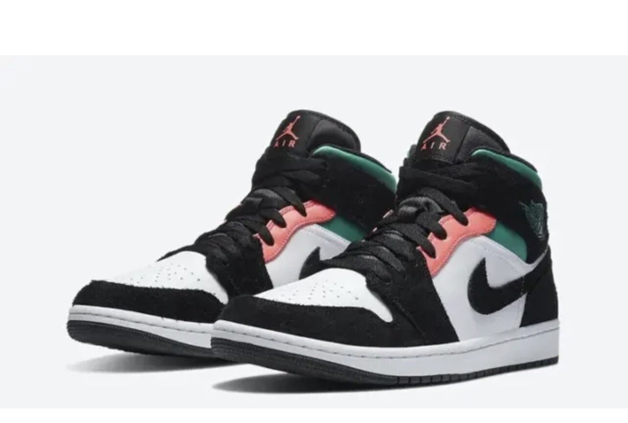 Nike Air Jordan 1 Mid SE South Beach UK 15 EUR 50.5 White Hot Punch 852542  116 91209926932 | eBay