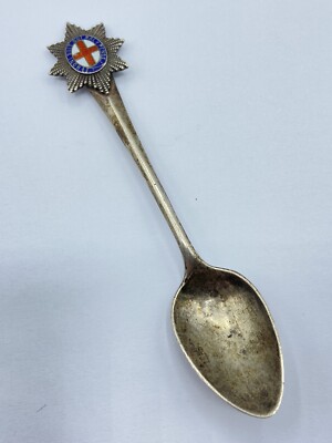 1. Weltkrieg Periode Silber gepunzt & Emaille Coldstream Garde Löffel (J1386)