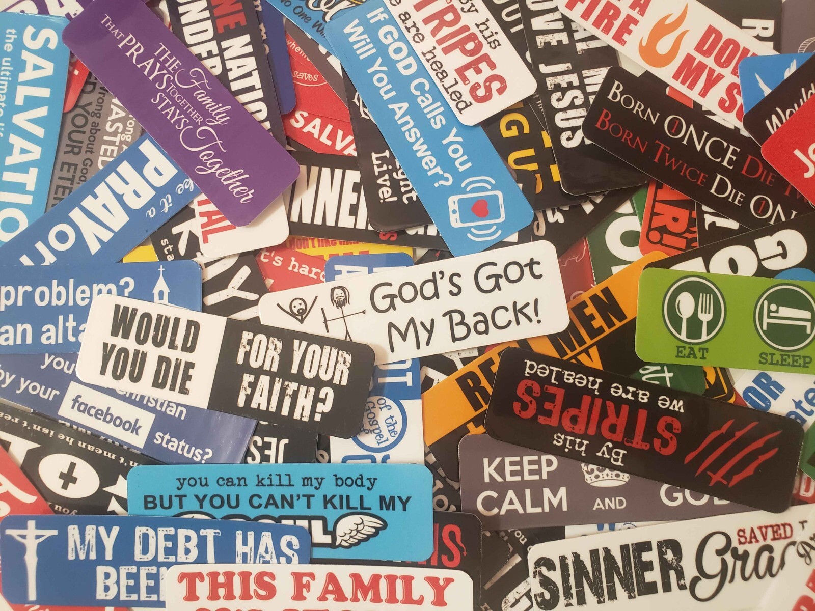 Inspirational Christian Stickers with Bible Verses and Faith Quotes!