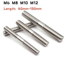 Double End Threaded Stud Screws Bolts A4 Marine Stainless Steel M6 M8 M10 M12