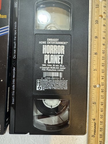 Rare "Horror Planet" (1982) Horror/Sci-Fi VHS 1988 Release - Foto 8 di 9