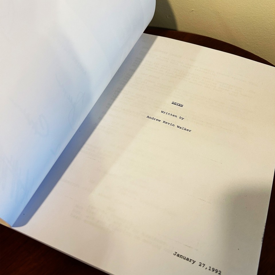 Seven Se7en Autographed Signed Movie Script Reprint Brad Pitt Morgan ...