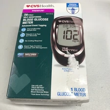 CVS Health Premium True Metrix Self Monitoring Blood Glucose Meter EXP 8/25/26 +
