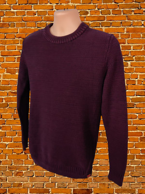 SUPERDRY WEINROT PULLOVER LARGE BAUMWOLLE HERREN RUNDHALS PULLOVER SWEATER FREIZEIT TOP