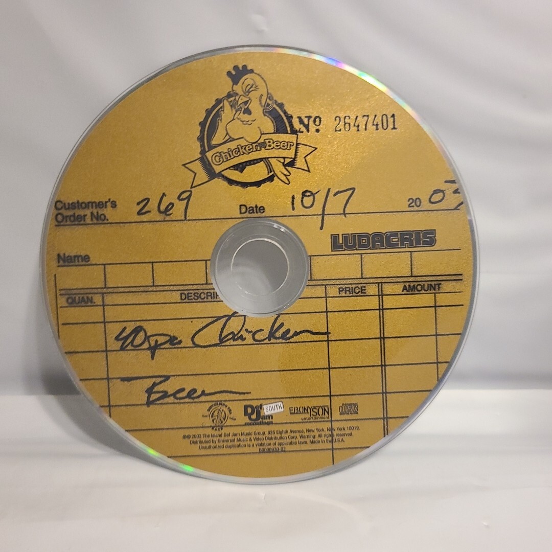 Chicken N Beer - Audio CD By Ludacris CD Only, No Case or Artwork