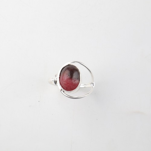 Black Rhodonite Gemstone Statement Ring 925 Sterling Silver Ring Gift For Women - Picture 3 of 4