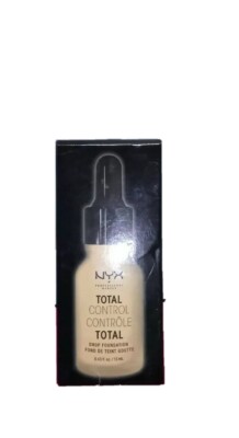 NYX Total Control Drop Foundation TCDF08 TRUE BEIGE - New in Box - Full Size 