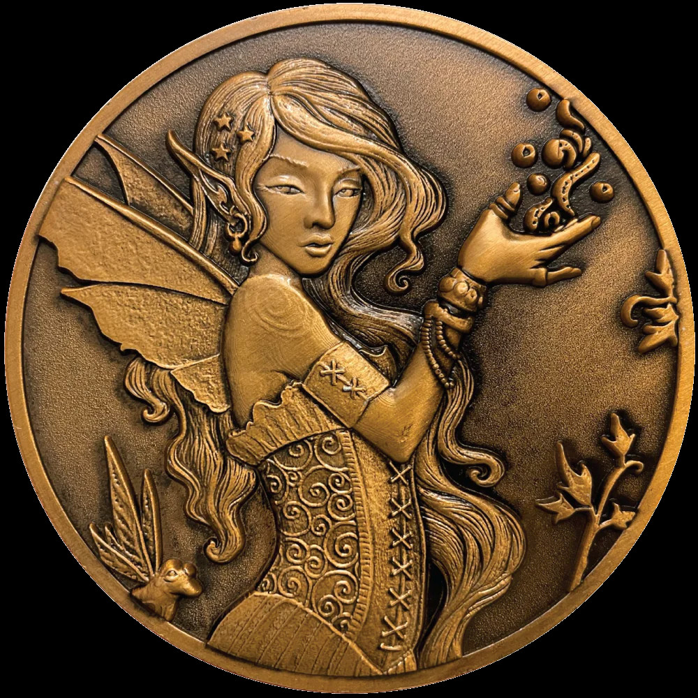 Amy Brown's "A Little Faerie Magick" Goliath Coin 5oz Bronze