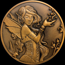 Amy Brown's "A Little Faerie Magick" Goliath Coin 5oz Bronze
