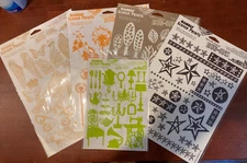 (Bundle of 5) Hambly Screen Prints Hand Silk Screened Rub-ons Assorted