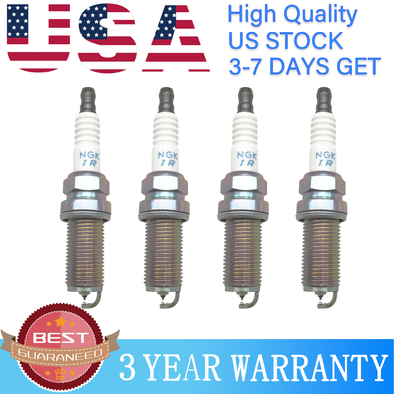 4Pcs Spark Plug 9091901276 OEM DILFR7K9G For Lexus GS300 IS200t NX200t