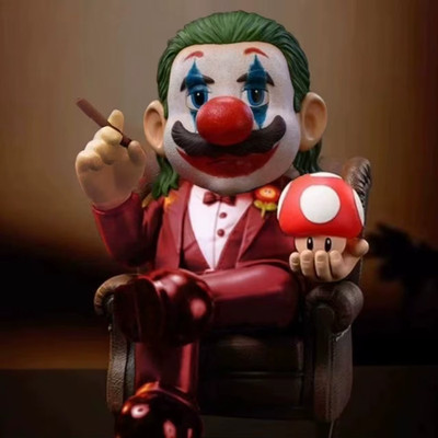 Super Mario Figur   Joker Mario PVC Anime Statue Modell Sammlung Geschenk 16cm 