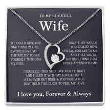 To My Wife Necklace, Christmas Gifts For Women, Anniversary Gift For Wife