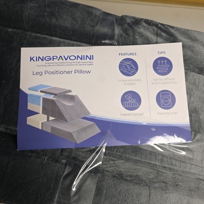 KingPavonini 4-Height Adjustable Leg Elevation Pillows  -Open Box