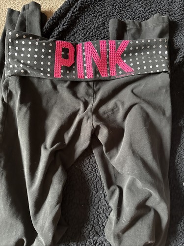 Vintage Victoria's Secret PINK Y2K flared foldable waistband sequined SP