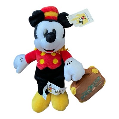 Walt Disney Port Orleans Resort Bellhop Mickey 9'' Bean Bag Plush NWT