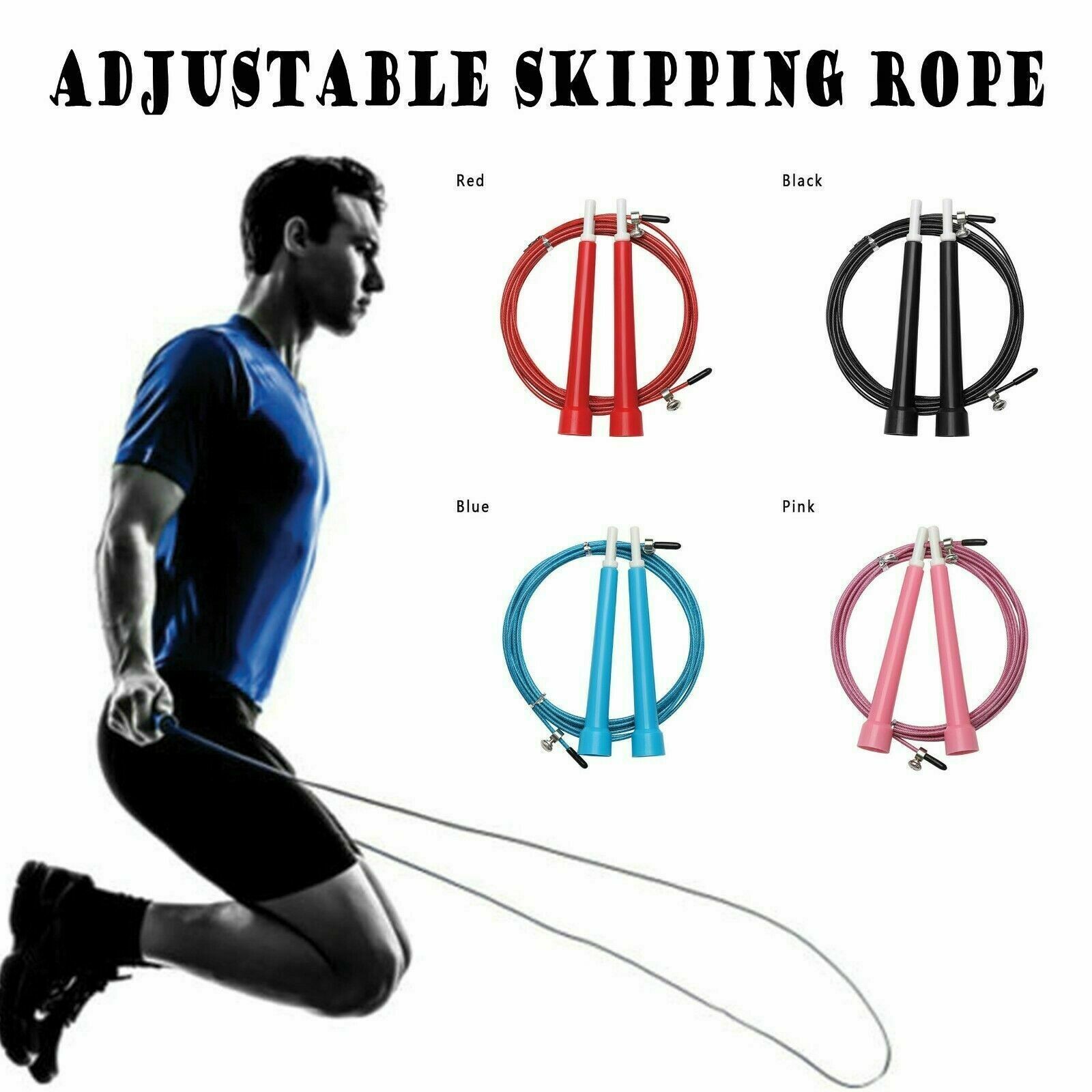 Cuerda para saltar alambre velocidad salto ejercicio mango boxeo fitness entrenamiento adulto