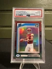 2024 Donruss Rated Rookie Jayden Daniels #389 Optic Preview Red & Green Prizm