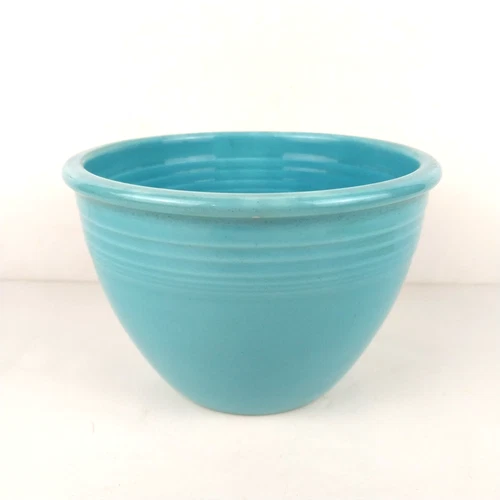 Vtg 1938-1942 Fiestaware Nested Mixing Bowl No. 2 Turquoise Fiesta - Made in USA