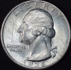 1936 Washington Quarter 25¢ BU(det) / Obverse Scratch / Otherwise a Nice Coin !