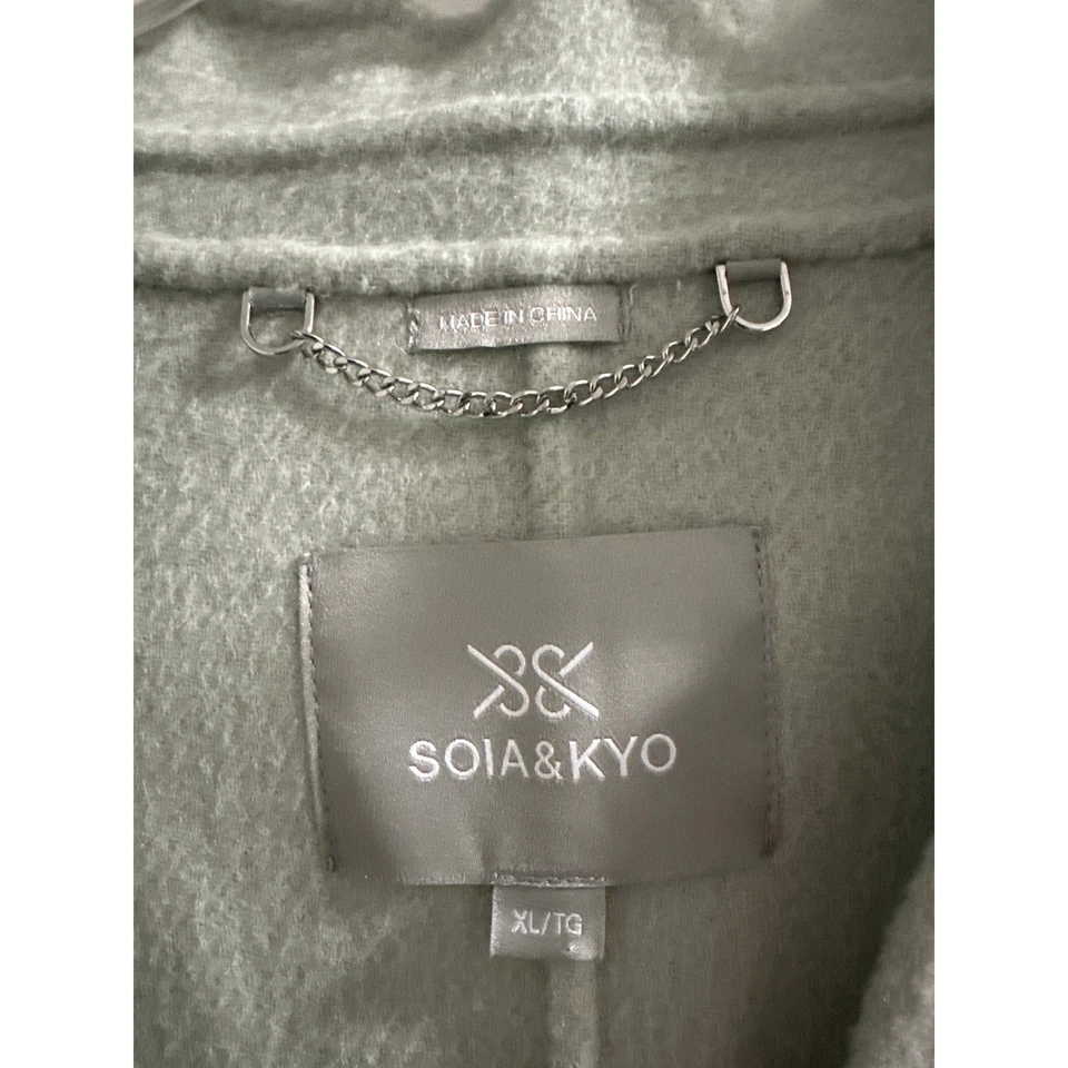 Chaqueta de lana Soia & Kyo Isaiah verde claro talla XL Foto 4 de 4