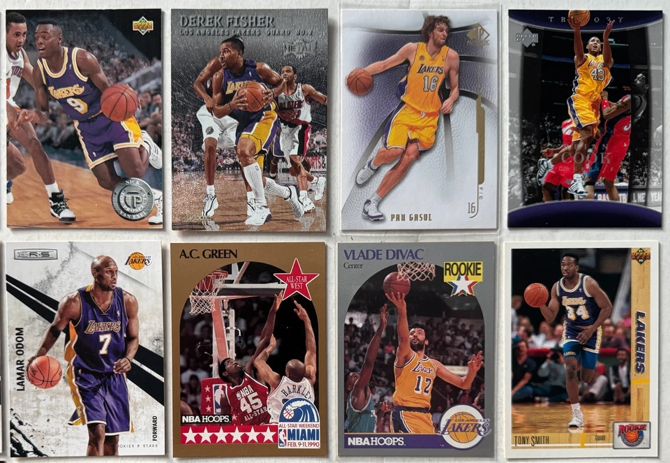 Lote de 32 tarjetas de baloncesto de la NBA de Los Angeles Lakers 1990-2022 dignas de Shaq Magic Foto 3 de 4