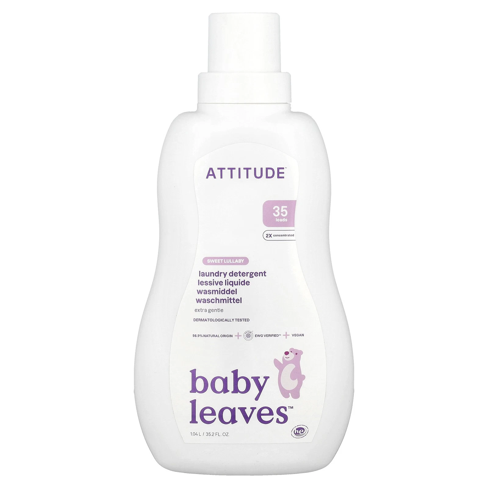 Baby Leaves™, Laundry Detergent, Sweet Lullaby, 35.2 fl oz (1.04 l)
Opens in a new window or tab