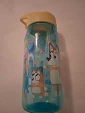 Zak Designs Bluey Kids Water Bottle 16 oz Flip Top Yellow Lid Straw Plastic