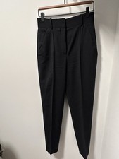 The Kooples Women  s Black Straight Leg High Waisted Trousers Size 34/US 2