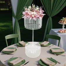Wedding Flower Stand, Flower Arrangement Decoration Rack, w/ Hanging Pendants
