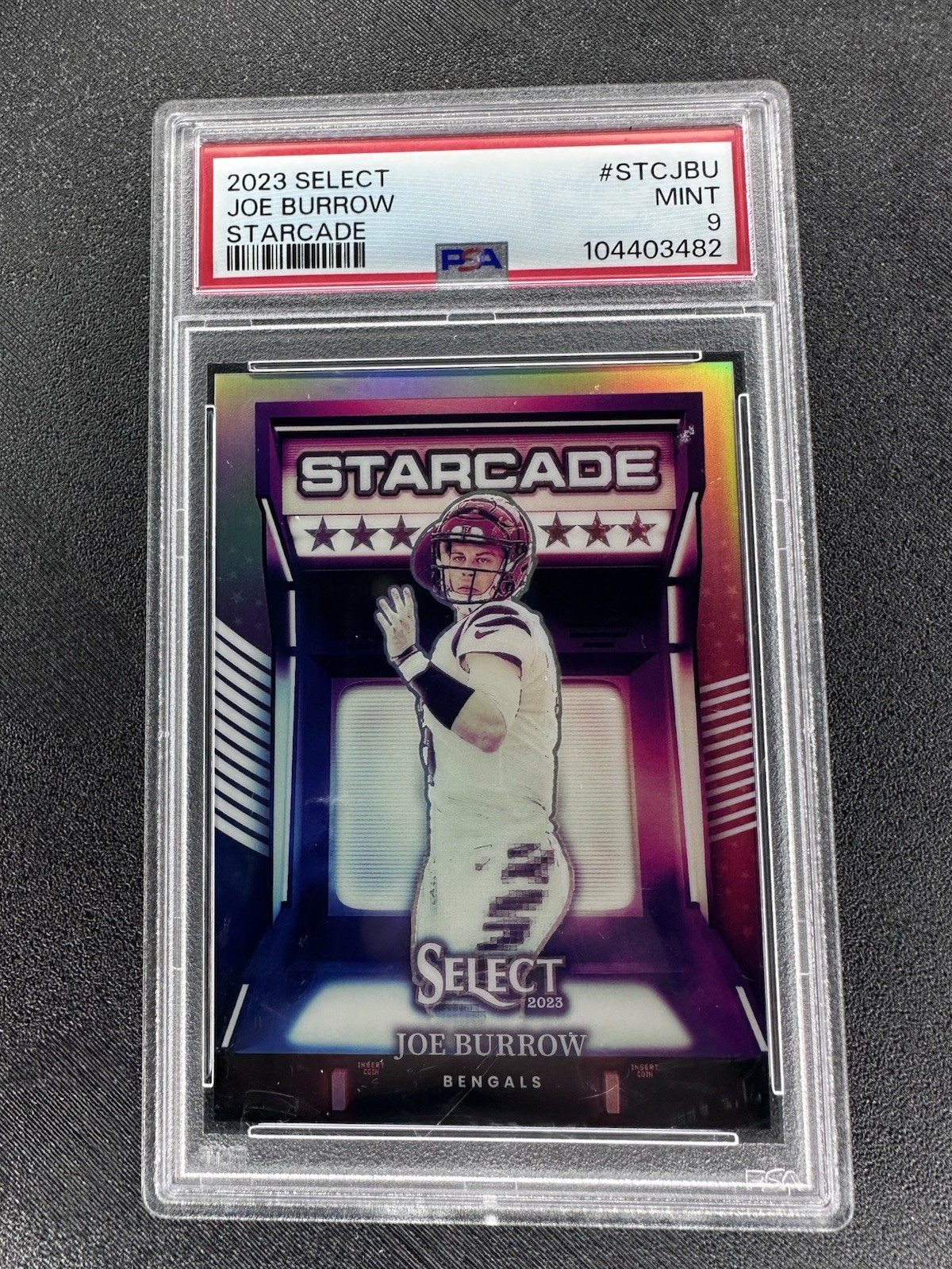 2023 Panini Select Starcade Prizm Joe Burrow Case Hit SSP Bengals PSA 9!!