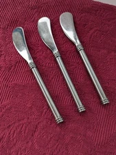 VTG 3 MCM "Oneida Endurance" Butter Spreader Knives Stainless Charcuterie Board