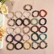 Beaded Ring Natural Stone 3mm Handmade Wedding Statement Jewelry Accessory