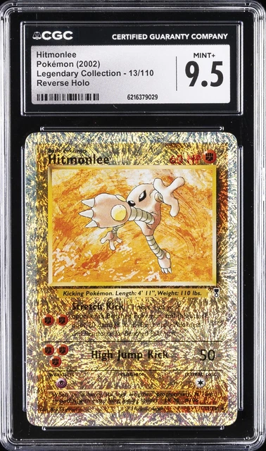 2002 POKEMON LEGENDARY COLLECTION REVERSE HOLO #13 HITMONLEE CGC 9.5