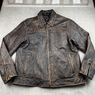HARLEY DAVIDSON LIMITED EDITION GAS & OIL LEATHER JACKET BLACK