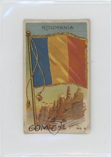 1910-11 ATC Flags of all Nations Tobacco T59 Blank Back Romania Roumania #4 1n94