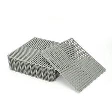 12Pcs 12"×12" Interlocking Drainage Tiles,Non-Slip Splicing Drainage Mats for...