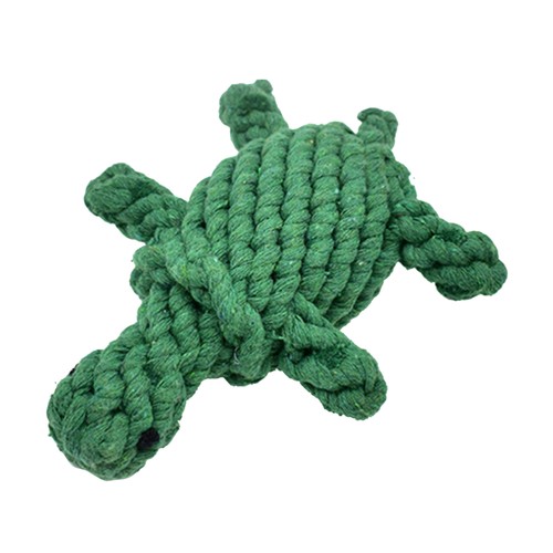 Green Hair Turtle Cotton Rope Toy Small Puppy Toys Dog Teeth Cleaning - Picture 11 of 12