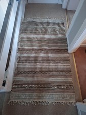 100% Cotton Rug 91cm X 152cm Large Brown, Cream and Gray Tkmaxx